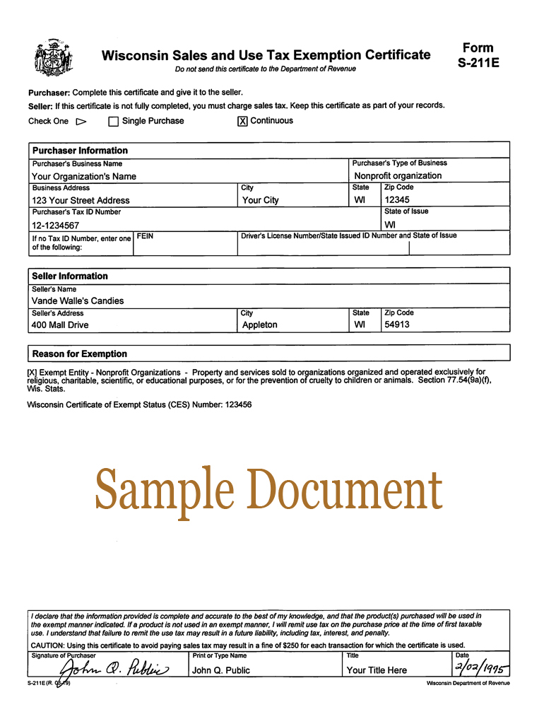 Tax Exempt Form - Attach Here